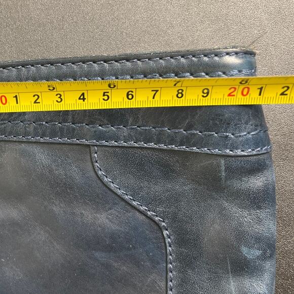 Frye Melissa Leather Crossbody In Blue - Picture 5 of 6